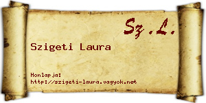 Szigeti Laura névjegykártya